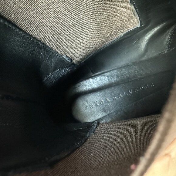 Freda Salvador Brooke Rain Resistant Dark Brown Leather Chelsea Boots 8.5 - Picture 9 of 10